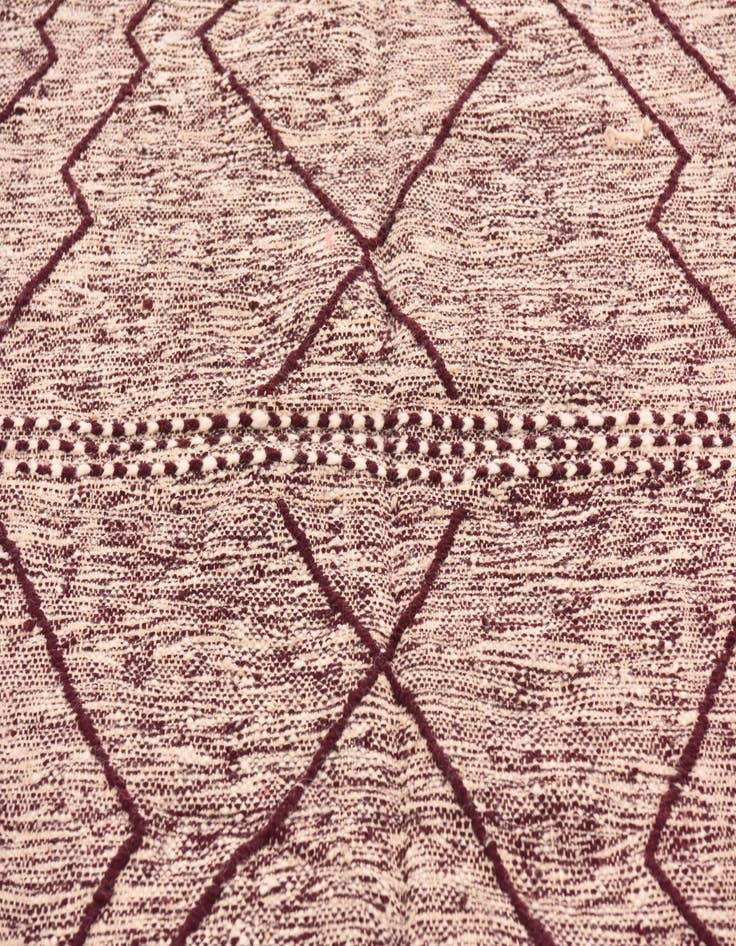 Detail image of  6' 4 x 10'  Hand Knotted Moroccan Wool Rug