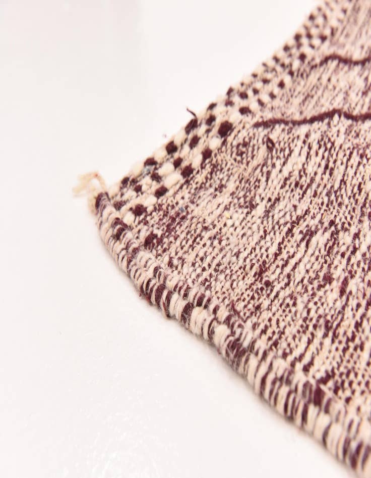 Detail image of  6' 4 x 10'  Hand Knotted Moroccan Wool Rug