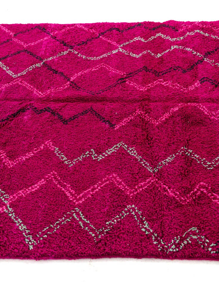 Detail image of  6' 4 x 10'  Hand Knotted Moroccan Wool Rug