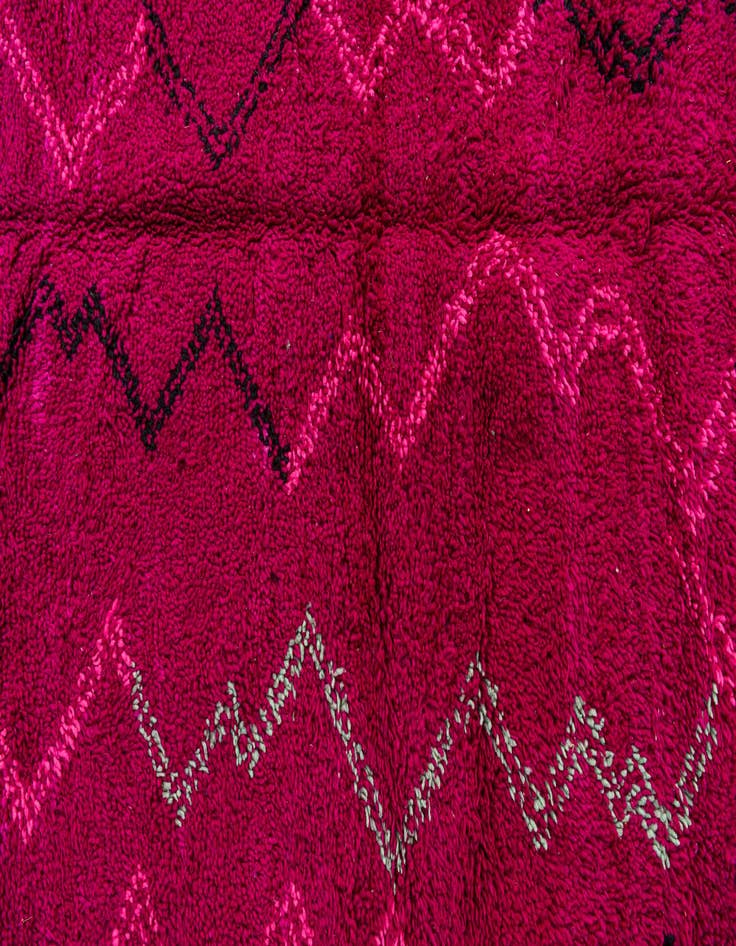 Detail image of  6' 4 x 10'  Hand Knotted Moroccan Wool Rug