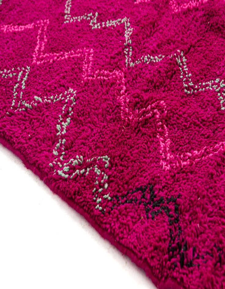 Detail image of  6' 4 x 10'  Hand Knotted Moroccan Wool Rug