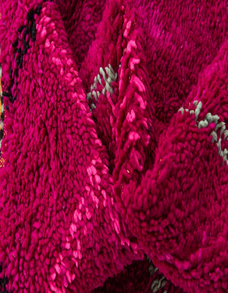 Detail image of  6' 4 x 10'  Hand Knotted Moroccan Wool Rug