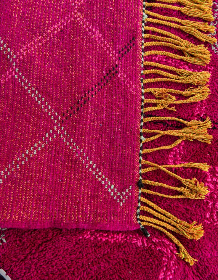 Detail image of  6' 4 x 10'  Hand Knotted Moroccan Wool Rug