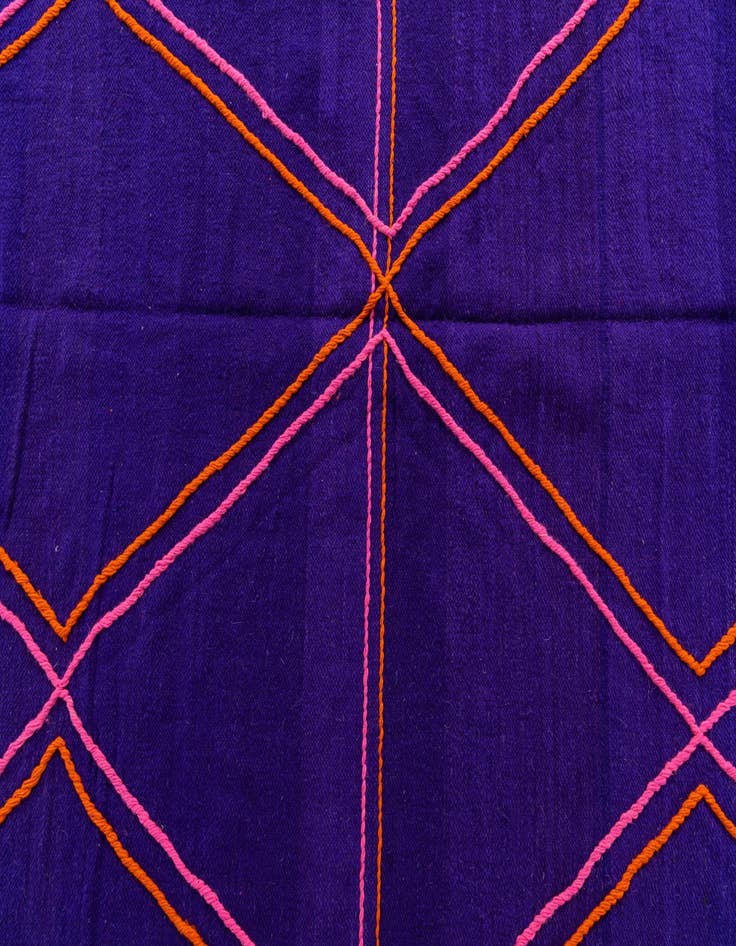 Detail image of  6' 7 x 9' 7  Hand Knotted Moroccan Wool Rug