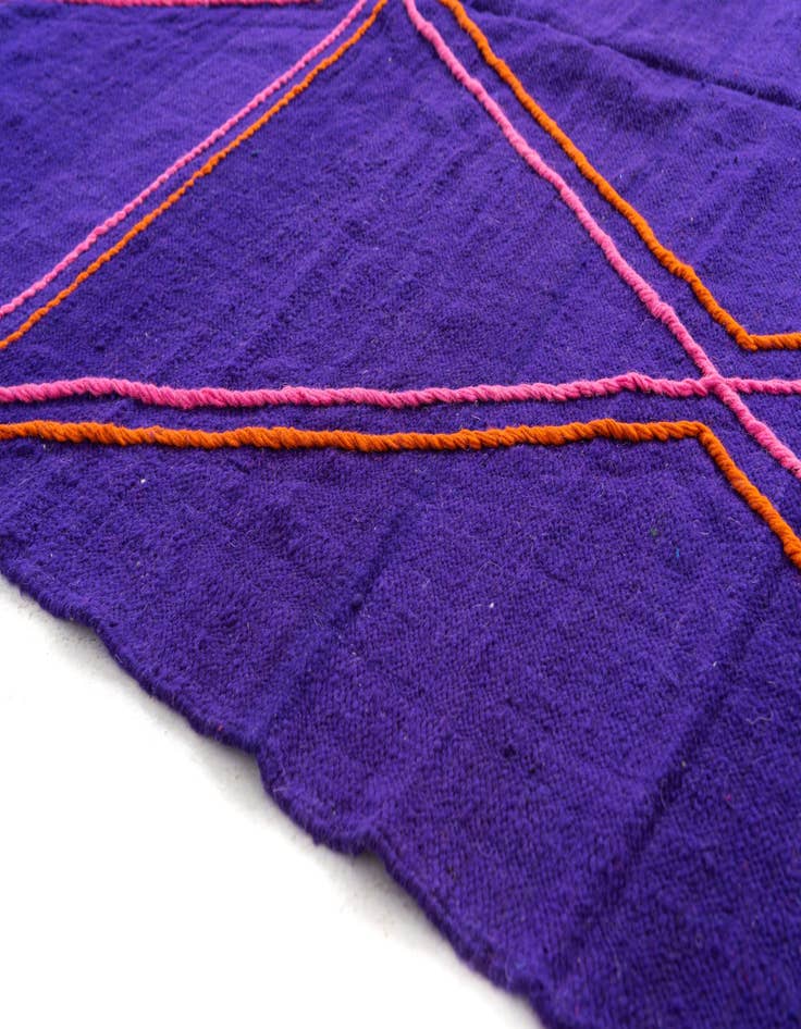 Detail image of  6' 7 x 9' 7  Hand Knotted Moroccan Wool Rug