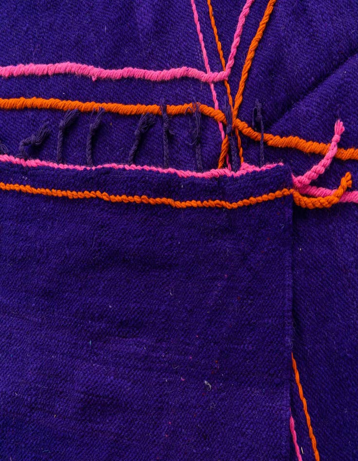 Detail image of  6' 7 x 9' 7  Hand Knotted Moroccan Wool Rug