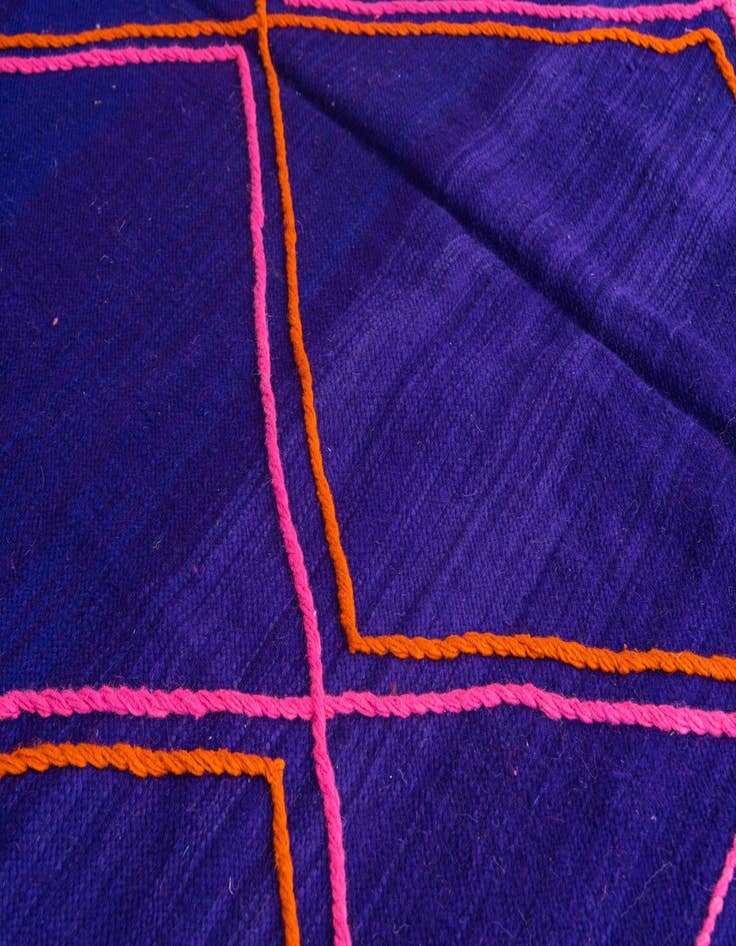 Detail image of  6' 9 x 9' 6  Hand Knotted Moroccan Wool Rug