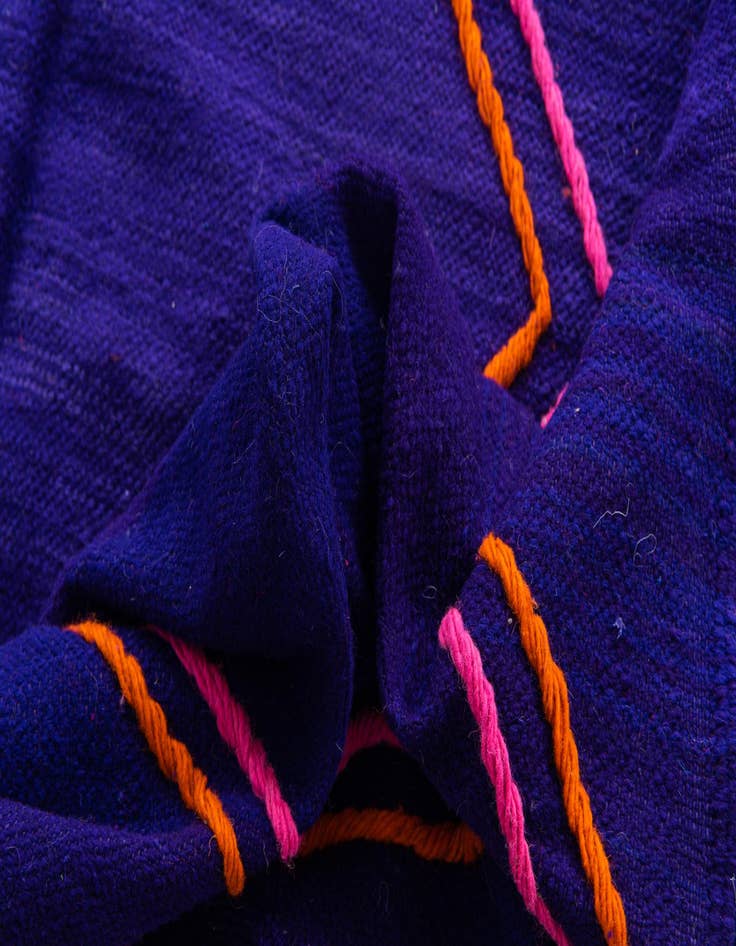 Detail image of  6' 9 x 9' 6  Hand Knotted Moroccan Wool Rug