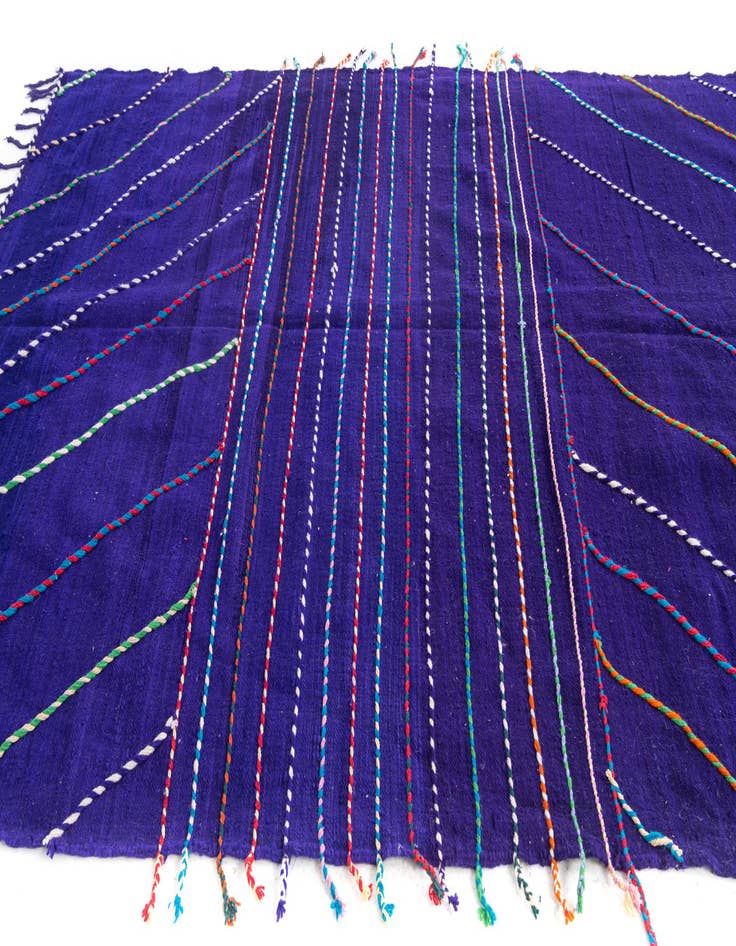 Detail image of  6' 9 x 9' 9  Hand Knotted Moroccan Wool Rug