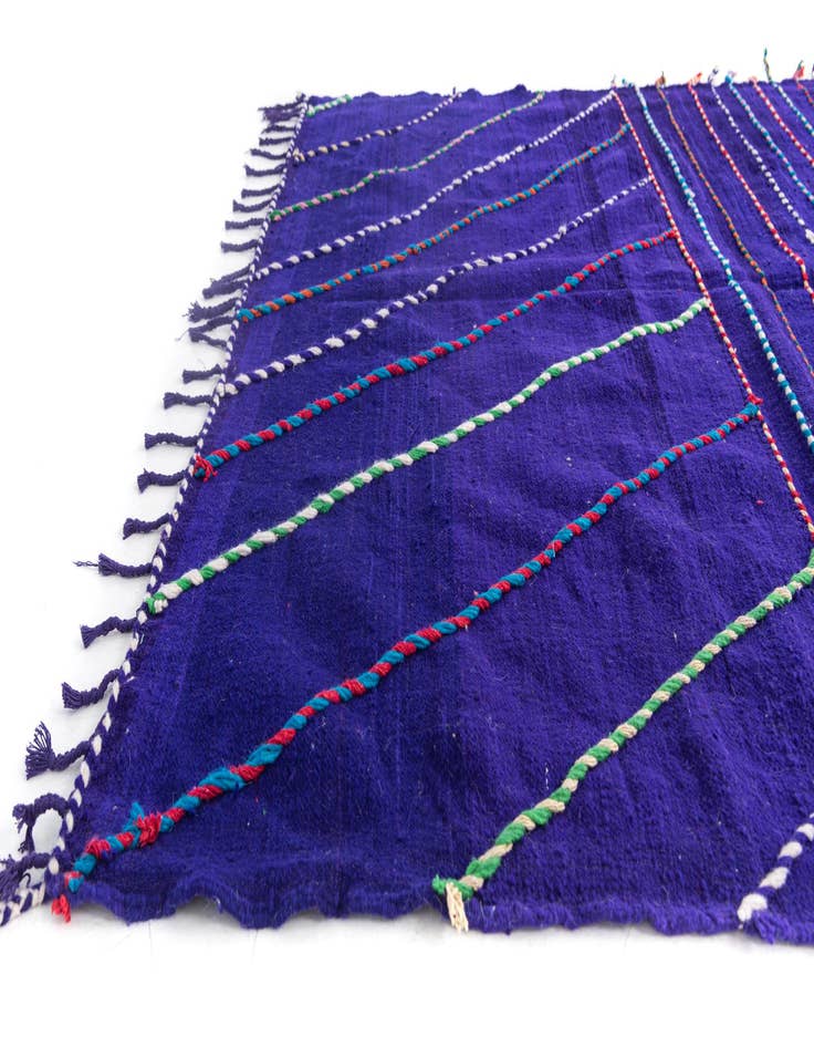 Detail image of  6' 9 x 9' 9  Hand Knotted Moroccan Wool Rug