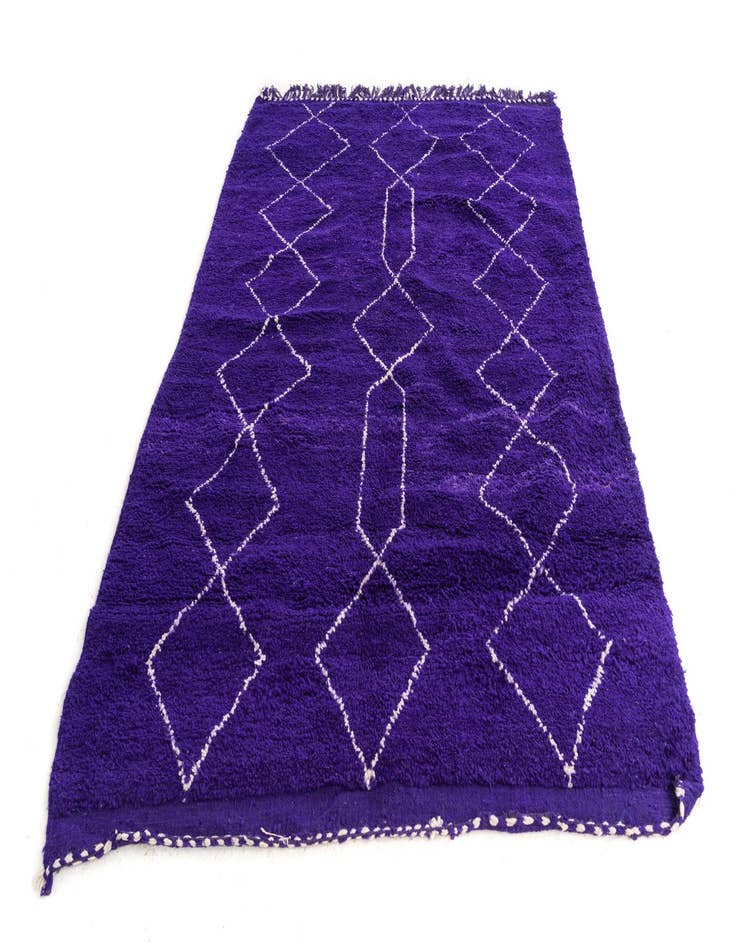 Detail image of  5' 9 x 8' 5  Hand Knotted Moroccan Wool Rug