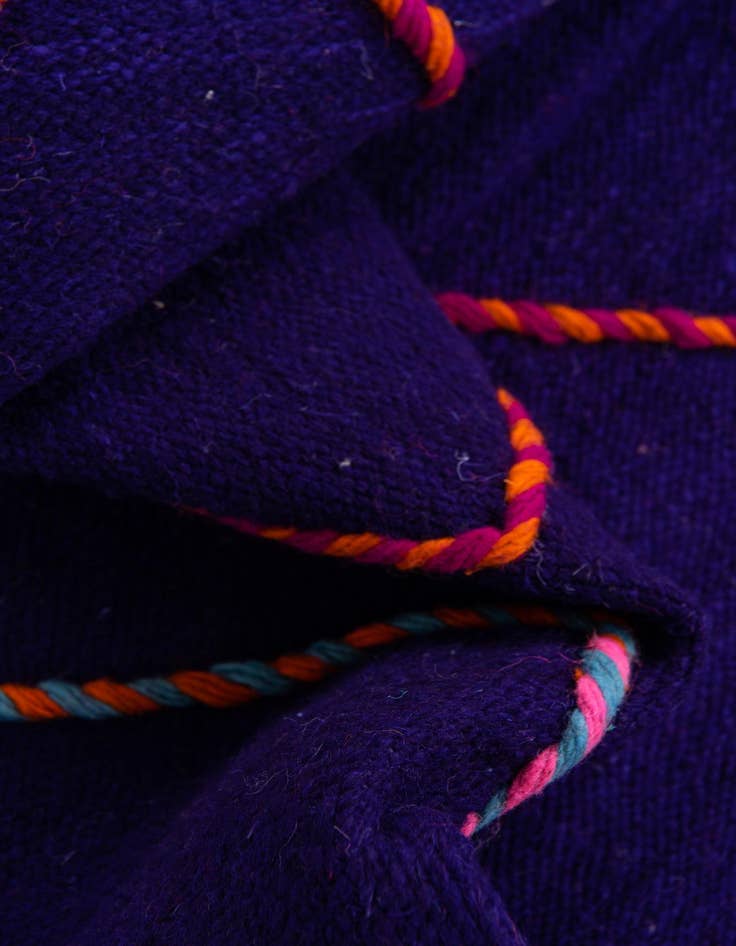 Detail image of  6' 7 x 10'  Hand Knotted Moroccan Wool Rug