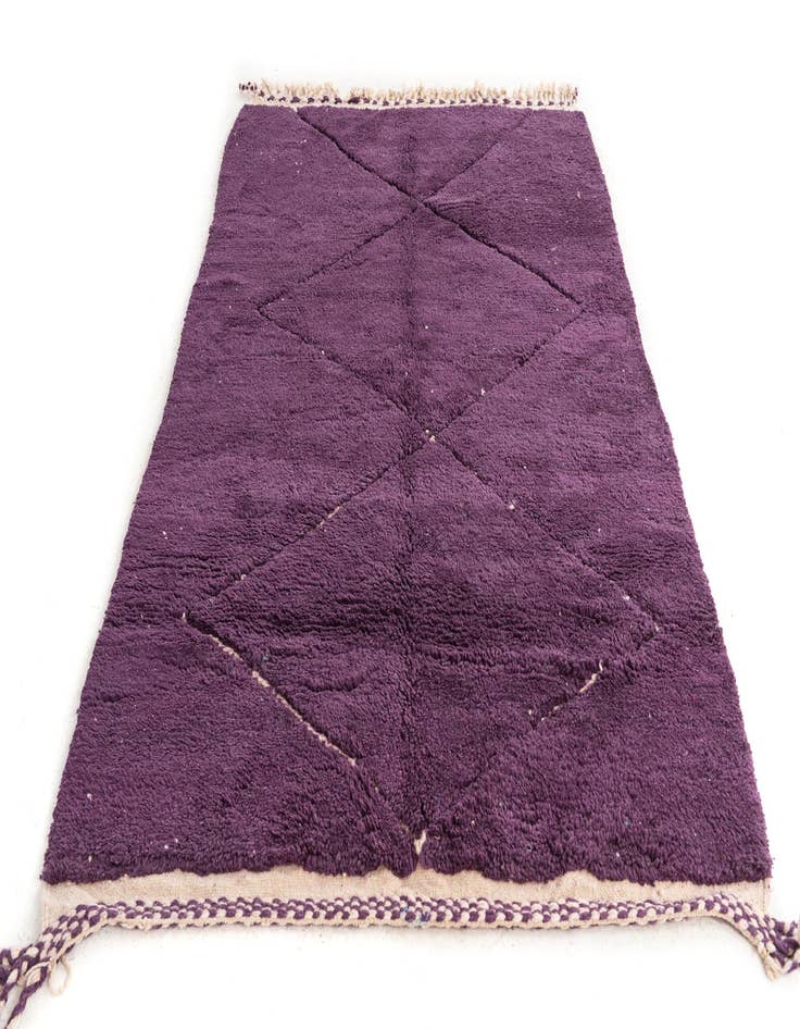 Detail image of  5' 6 x 8' 4  Hand Knotted Moroccan Wool Rug