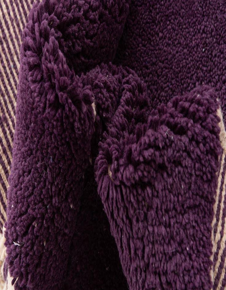 Detail image of  5' 6 x 8' 4  Hand Knotted Moroccan Wool Rug