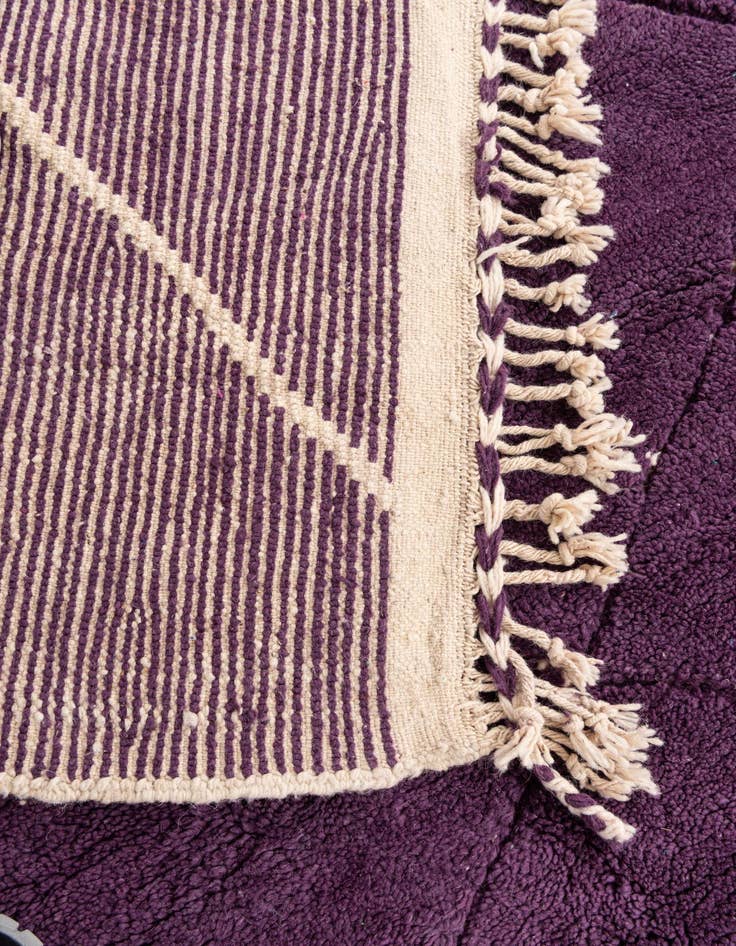 Detail image of  5' 6 x 8' 4  Hand Knotted Moroccan Wool Rug