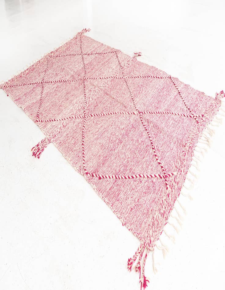 Detail image of  6' 2 x 10'  Hand Knotted Moroccan Wool Rug