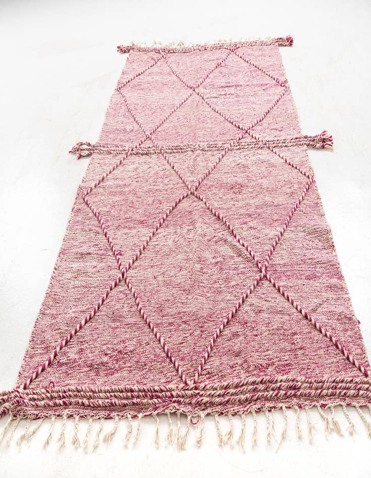 Detail image of  6' 2 x 10'  Hand Knotted Moroccan Wool Rug