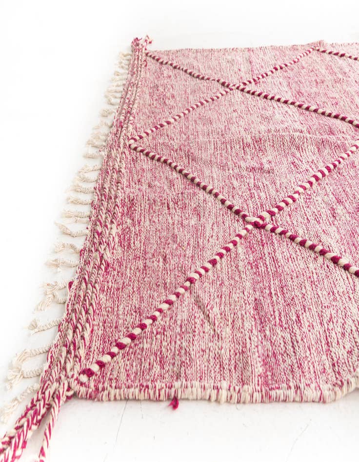 Detail image of  6' 2 x 10'  Hand Knotted Moroccan Wool Rug