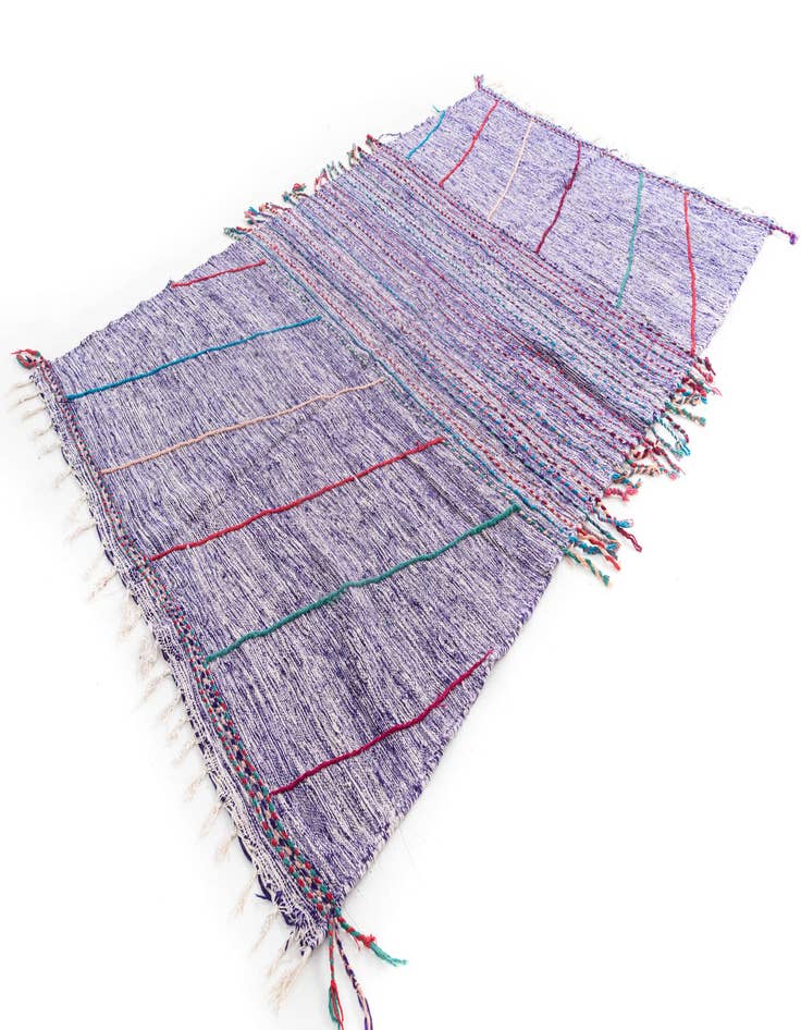 Detail image of  6' 4 x 10'  Hand Knotted Moroccan Wool Rug