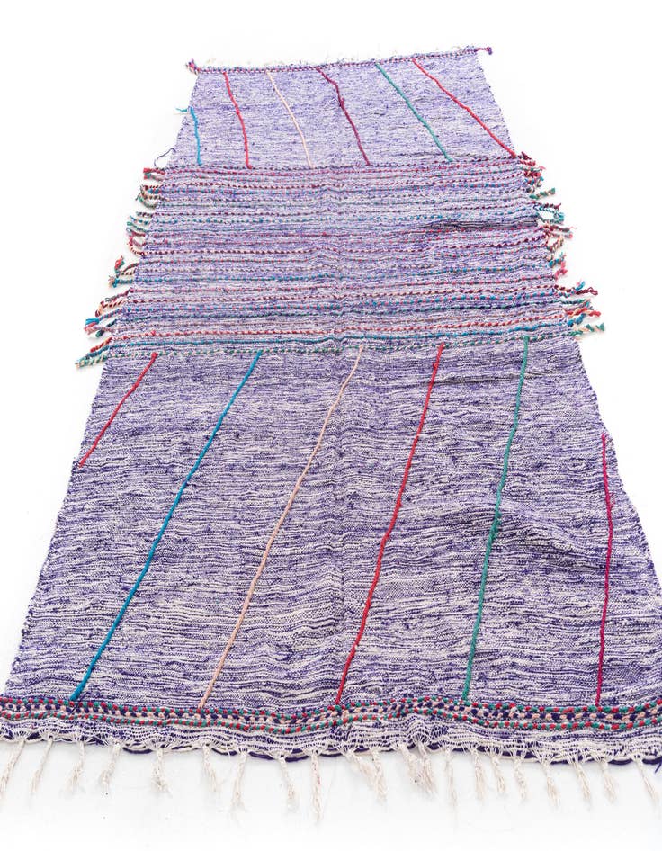 Detail image of  6' 4 x 10'  Hand Knotted Moroccan Wool Rug