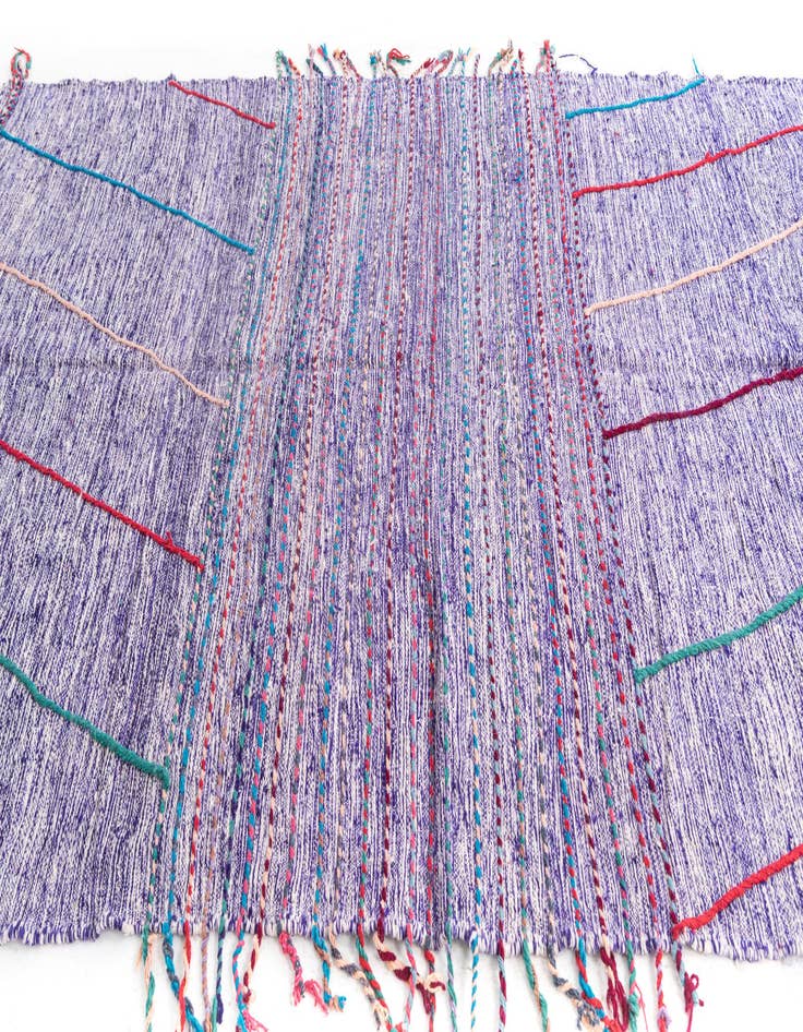 Detail image of  6' 4 x 10'  Hand Knotted Moroccan Wool Rug