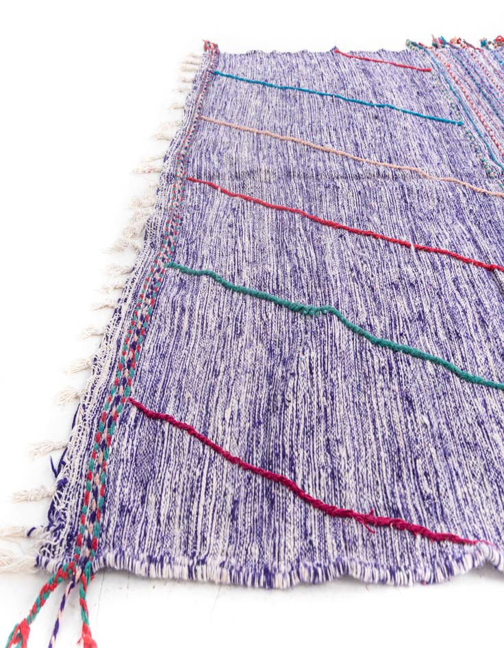 Detail image of  6' 4 x 10'  Hand Knotted Moroccan Wool Rug