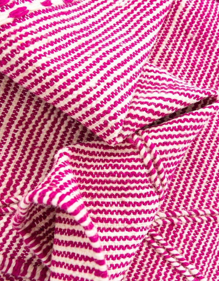 Detail image of  6' 9 x 11' 5  Hand Knotted Moroccan Wool Rug