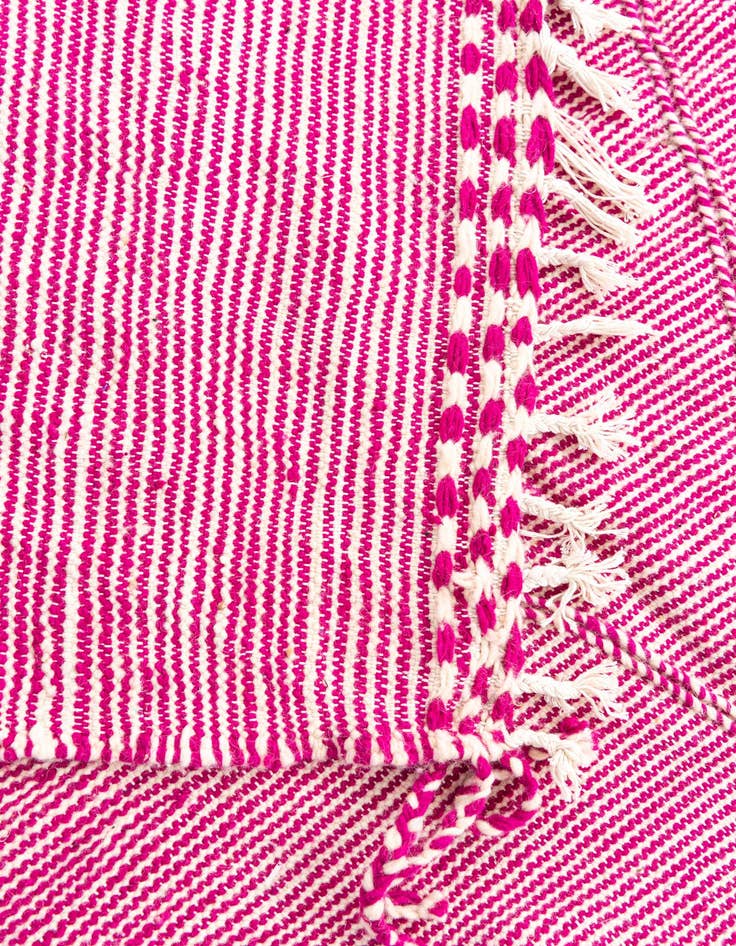 Detail image of  6' 9 x 11' 5  Hand Knotted Moroccan Wool Rug