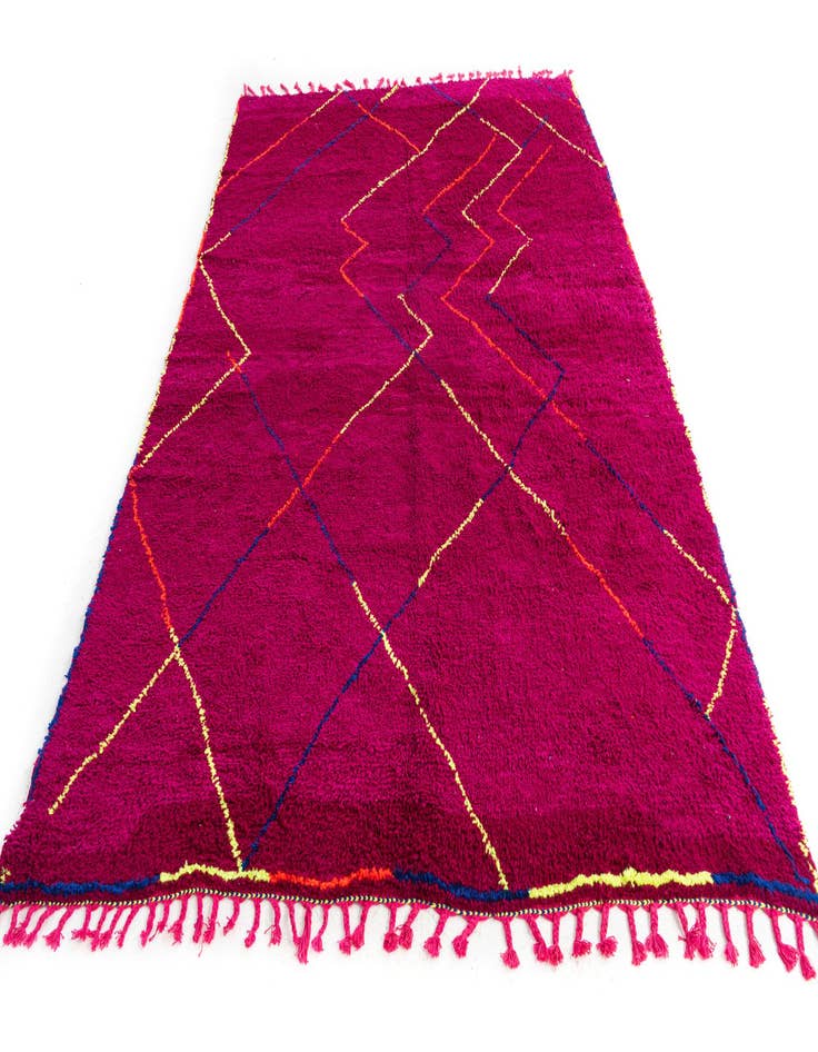 Detail image of  6' 8 x 9' 9  Hand Knotted Moroccan Wool Rug