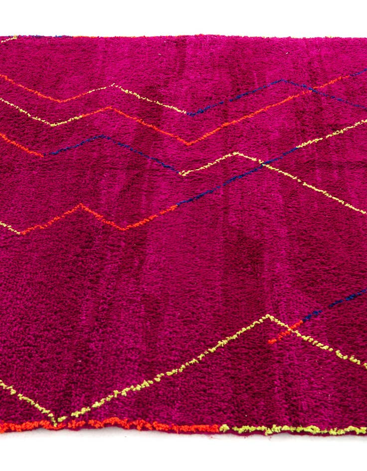Detail image of  6' 8 x 9' 9  Hand Knotted Moroccan Wool Rug