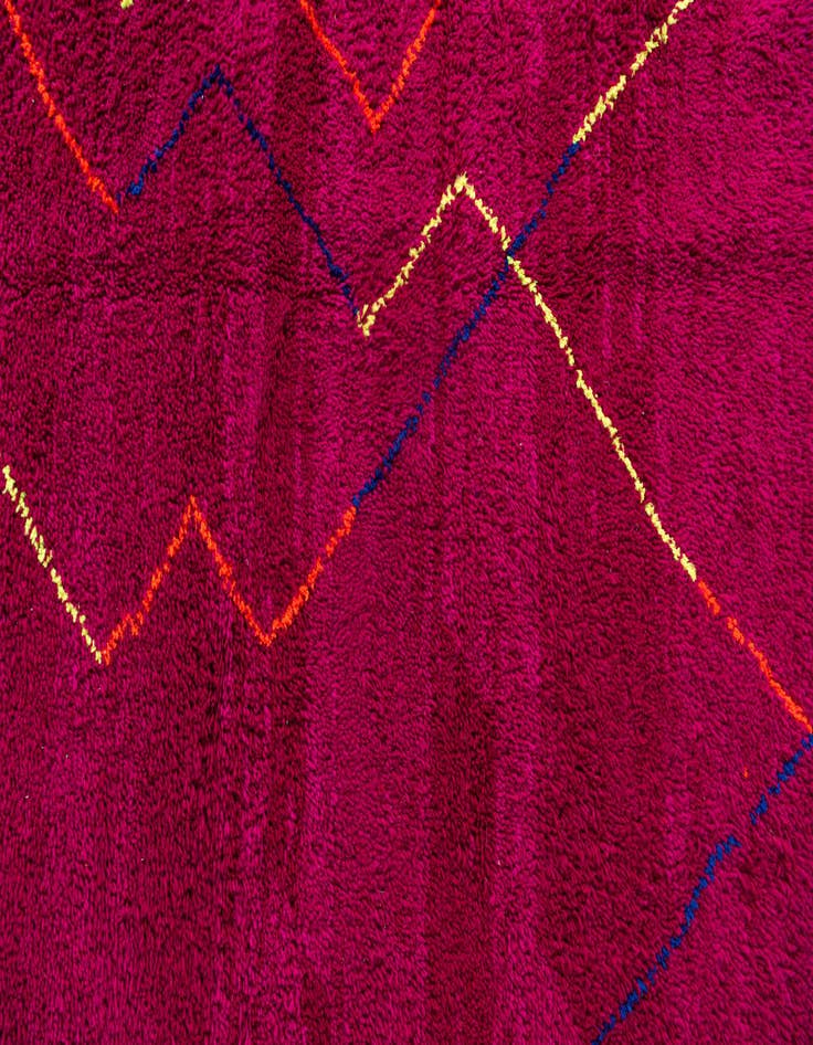 Detail image of  6' 8 x 9' 9  Hand Knotted Moroccan Wool Rug