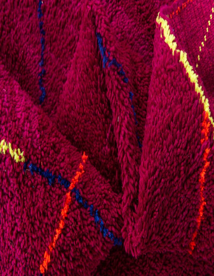 Detail image of  6' 8 x 9' 9  Hand Knotted Moroccan Wool Rug