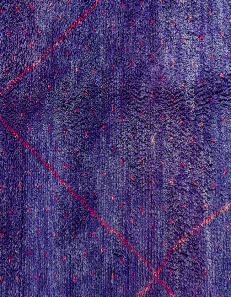 Detail image of  5' 9 x 8'  Hand Knotted Moroccan Wool Rug