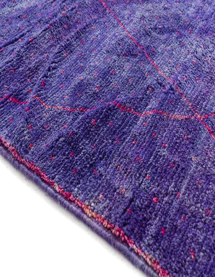 Detail image of  5' 9 x 8'  Hand Knotted Moroccan Wool Rug