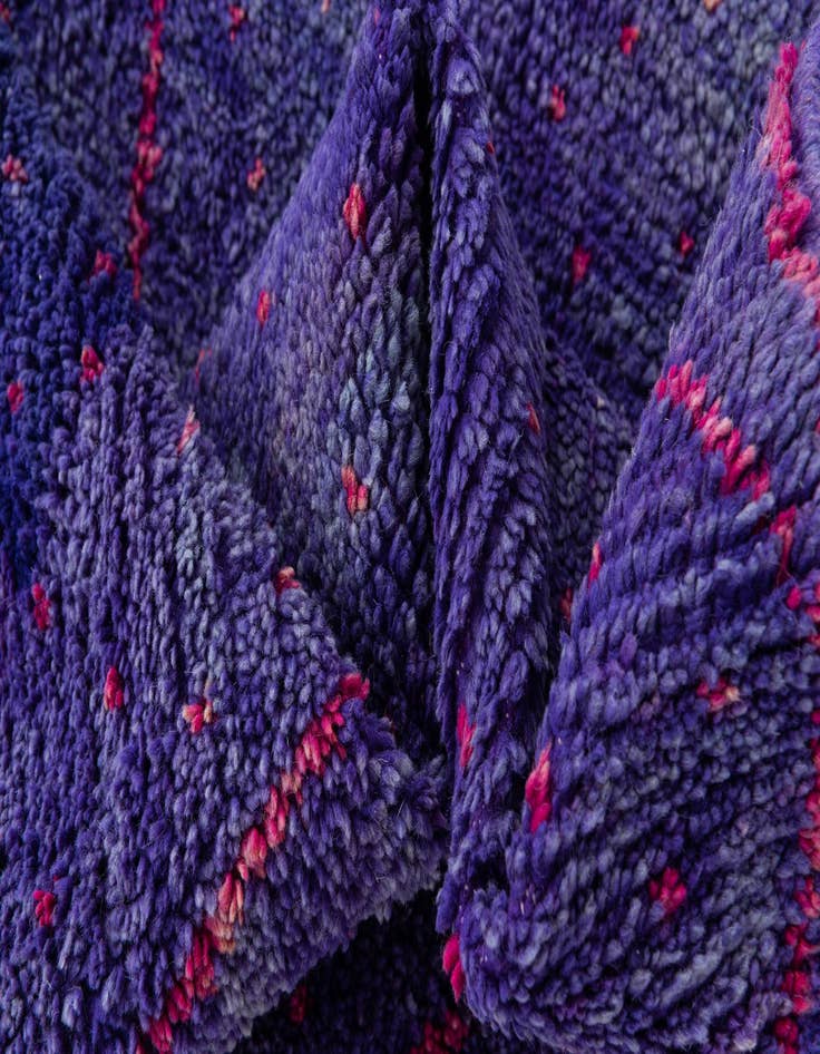 Detail image of  5' 9 x 8'  Hand Knotted Moroccan Wool Rug