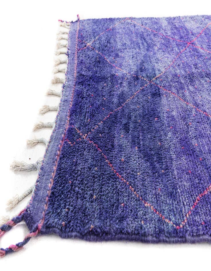 Detail image of  5' 4 x 8'  Hand Knotted Moroccan Wool Rug