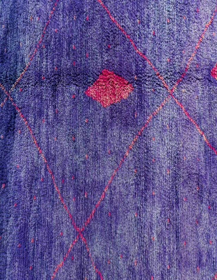 Detail image of  5' 4 x 8'  Hand Knotted Moroccan Wool Rug