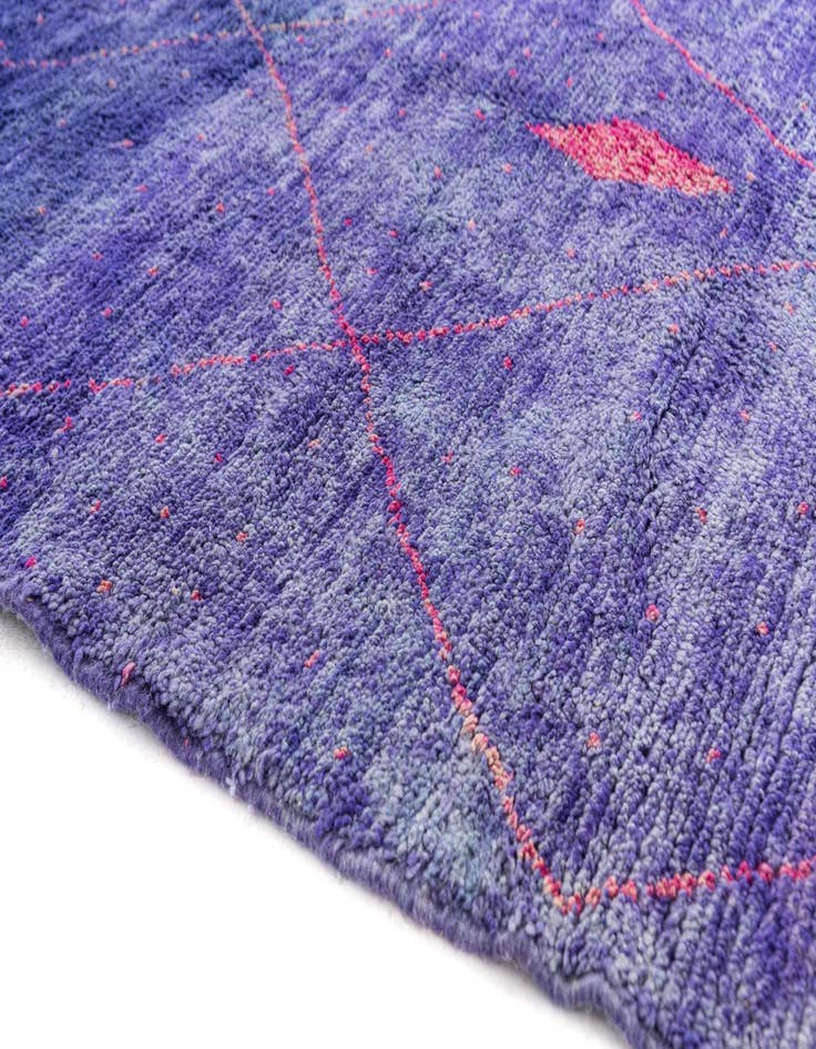 Detail image of  5' 4 x 8'  Hand Knotted Moroccan Wool Rug