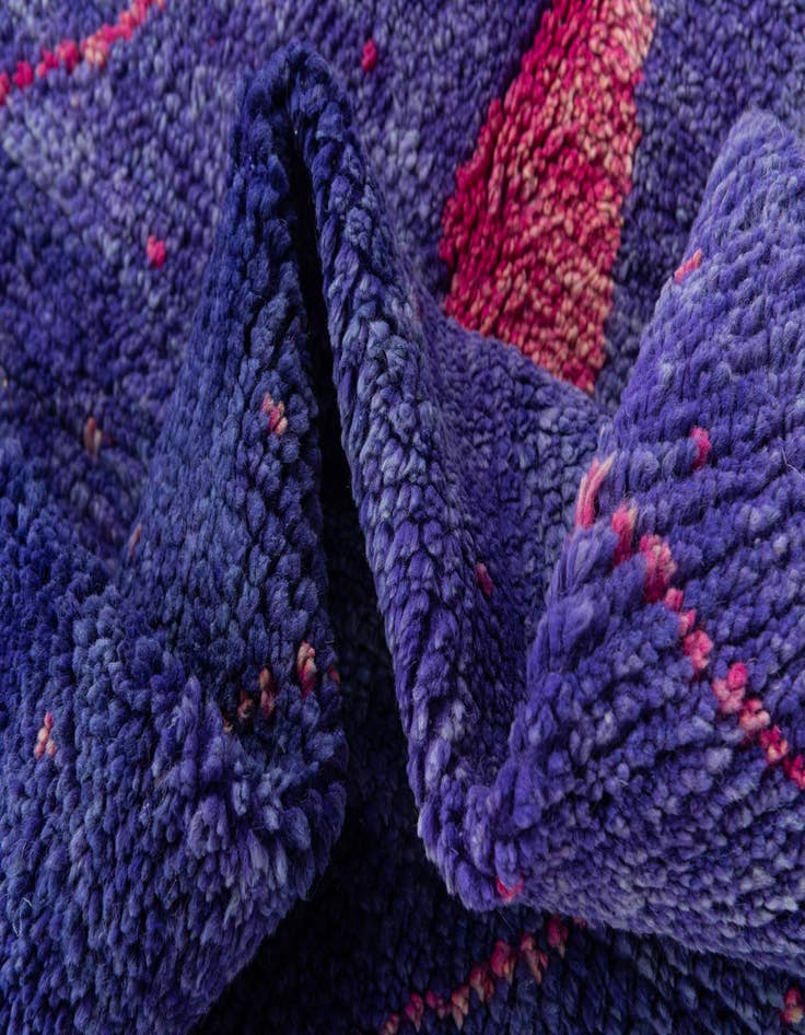 Detail image of  5' 4 x 8'  Hand Knotted Moroccan Wool Rug