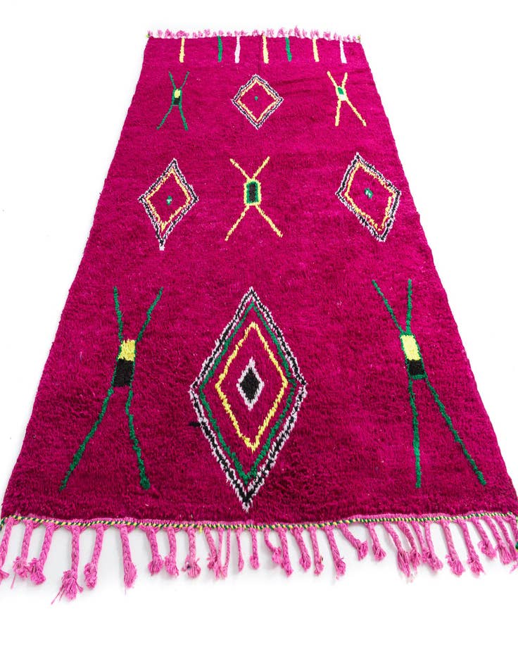 Detail image of  6' 8 x 9' 8  Hand Knotted Moroccan Wool Rug