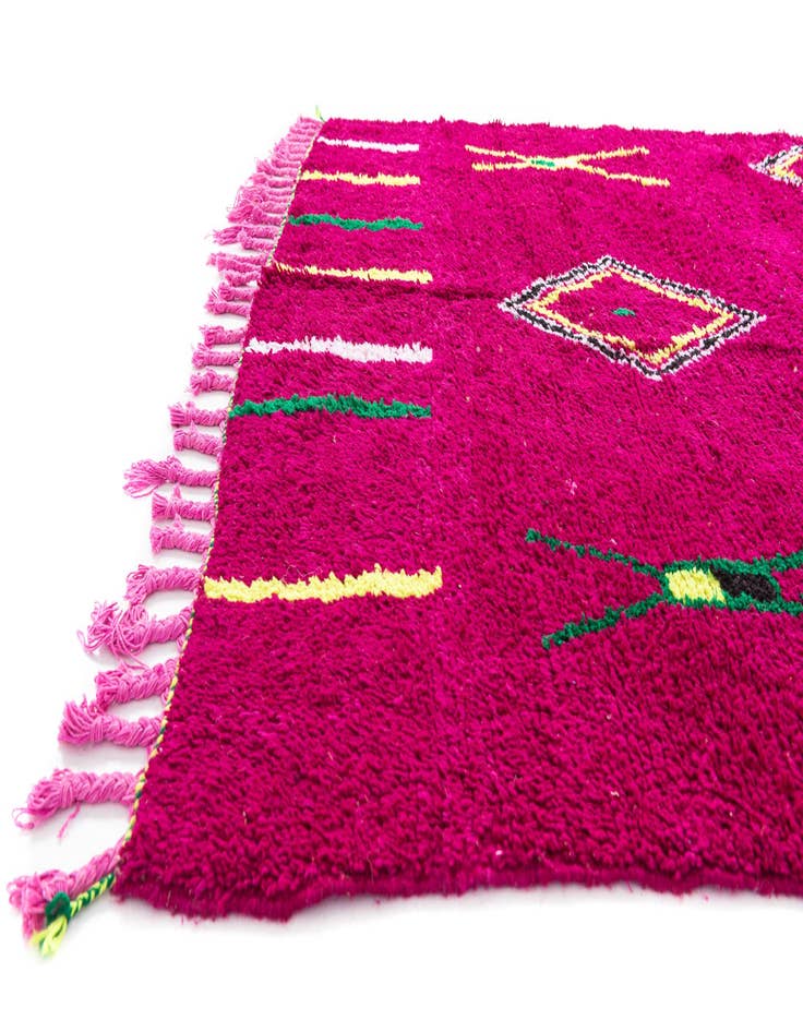 Detail image of  6' 8 x 9' 8  Hand Knotted Moroccan Wool Rug