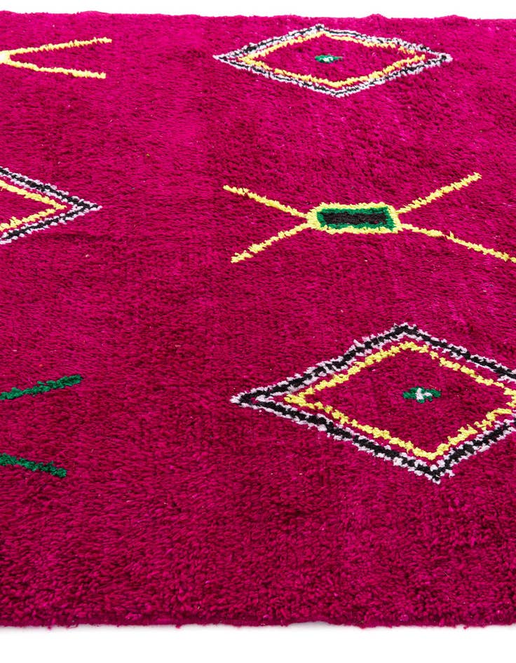 Detail image of  6' 8 x 9' 8  Hand Knotted Moroccan Wool Rug