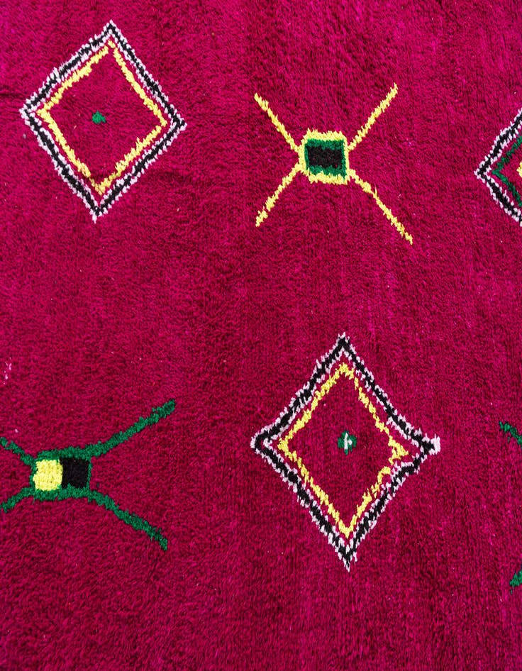 Detail image of  6' 8 x 9' 8  Hand Knotted Moroccan Wool Rug