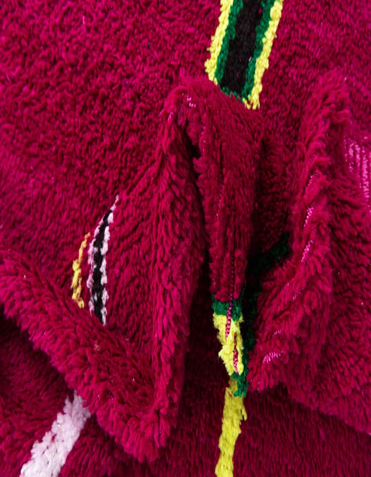 Detail image of  6' 8 x 9' 8  Hand Knotted Moroccan Wool Rug