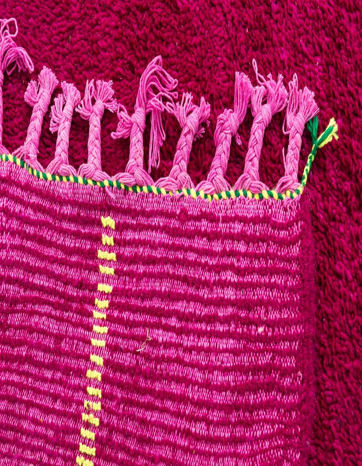 Detail image of  6' 8 x 9' 8  Hand Knotted Moroccan Wool Rug