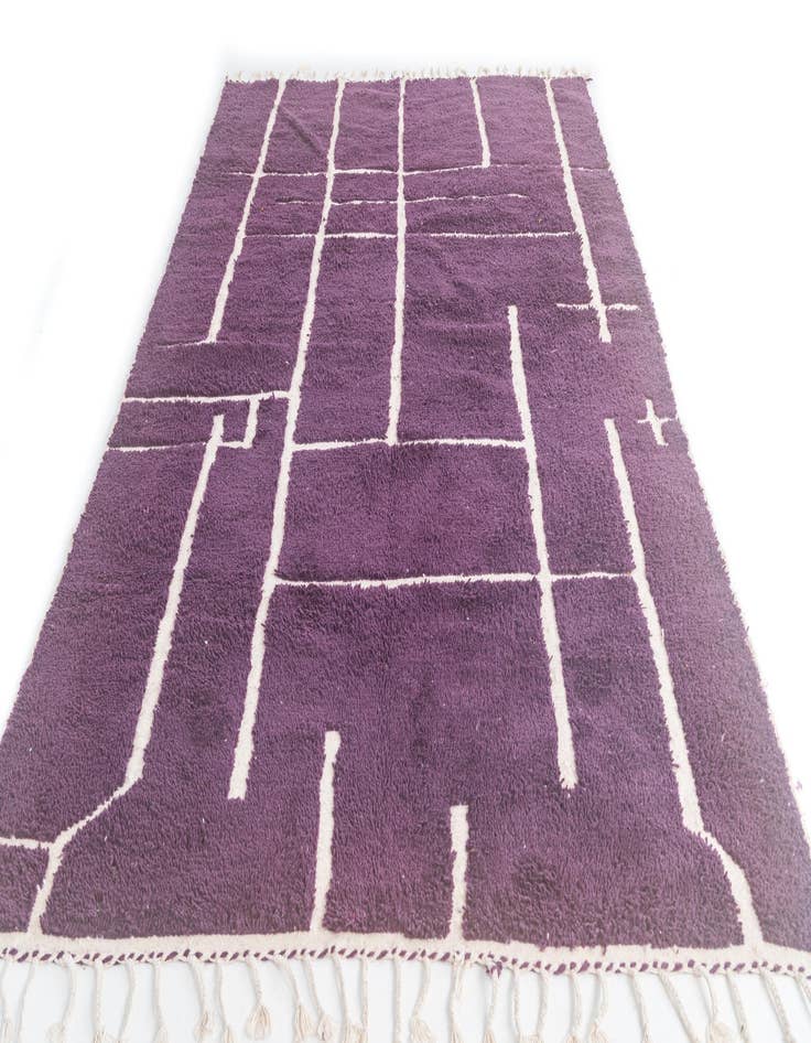 Detail image of  6' 8 x 10'  Hand Knotted Moroccan Wool Rug