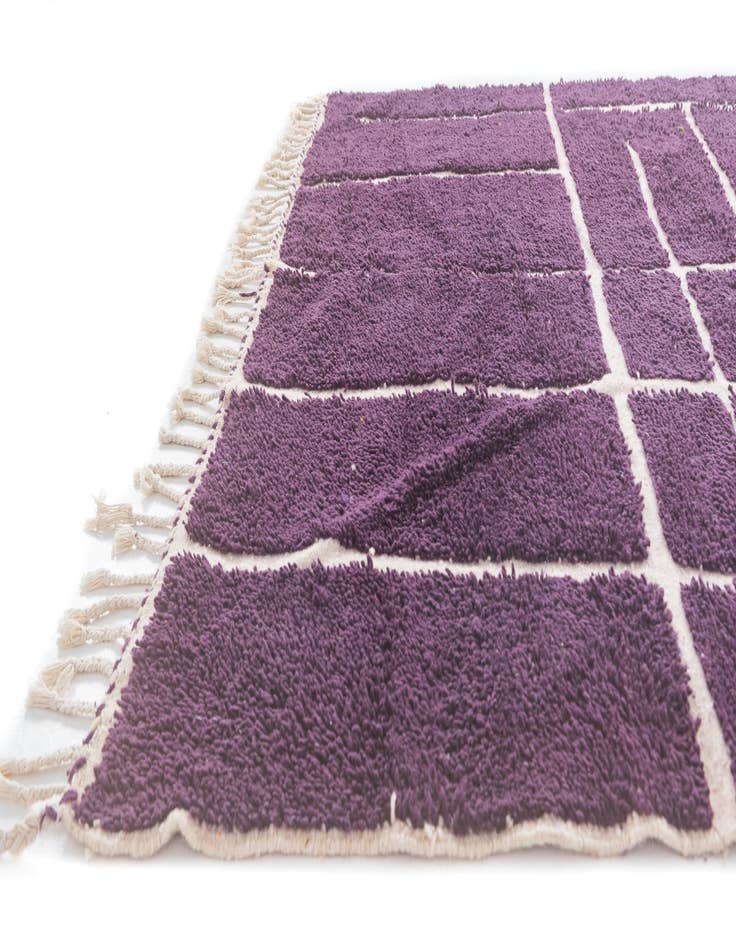 Detail image of  6' 8 x 10'  Hand Knotted Moroccan Wool Rug