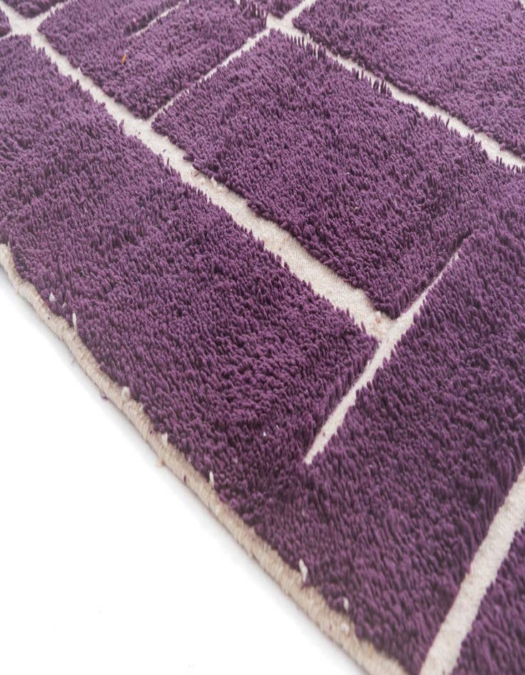 Detail image of  6' 8 x 10'  Hand Knotted Moroccan Wool Rug