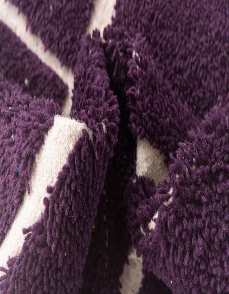 Detail image of  6' 8 x 10'  Hand Knotted Moroccan Wool Rug