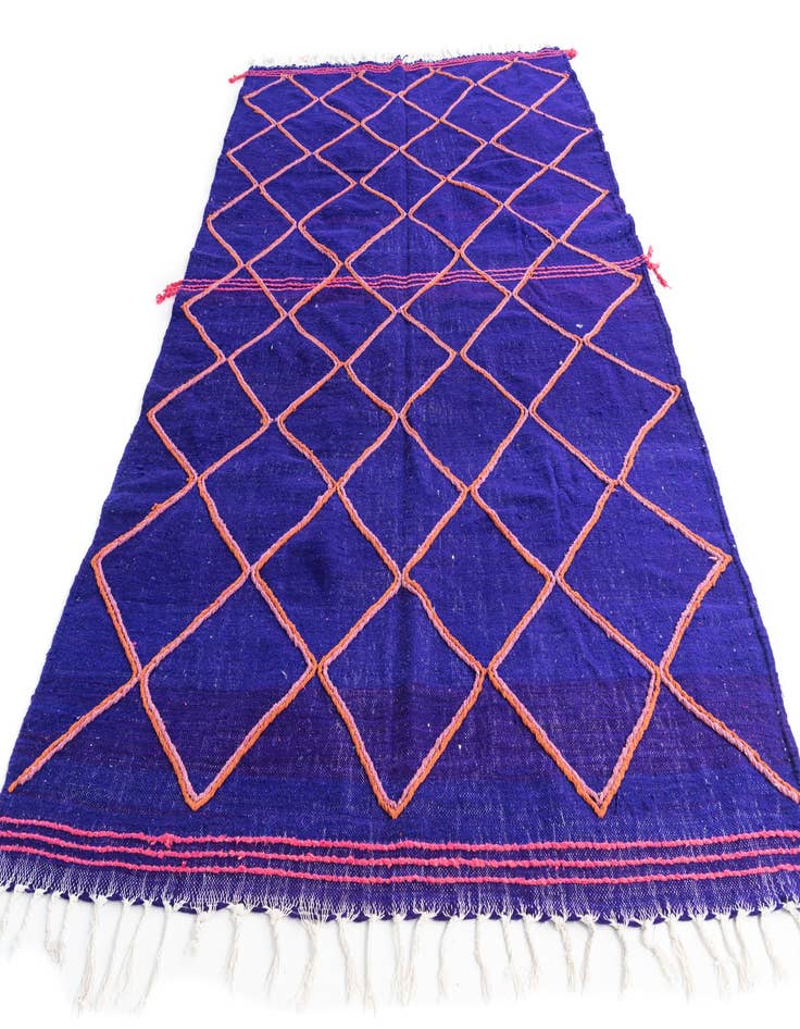 Detail image of  6' 7 x 10'  Hand Knotted Moroccan Wool Rug